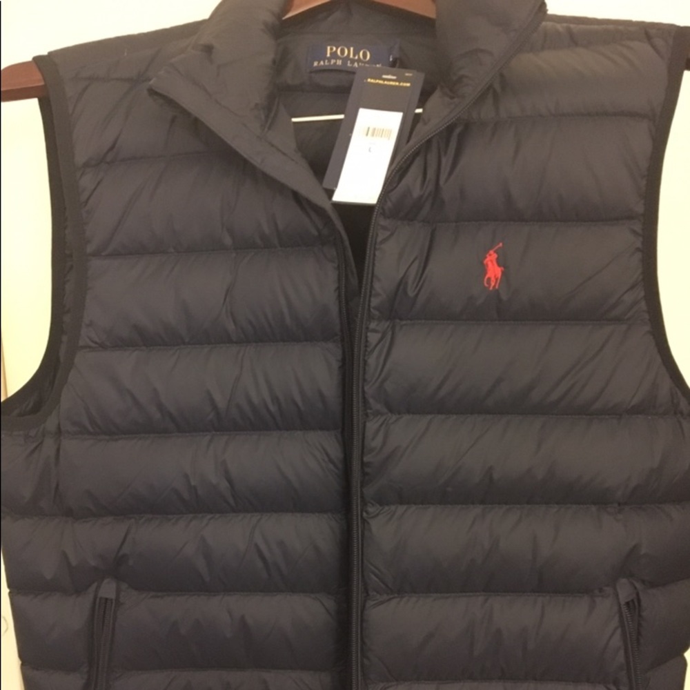 NWT Polo Mens Size L Puffer Vest Navy - Duck Down